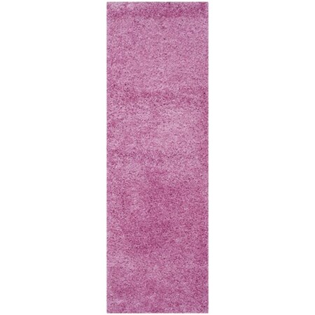 Safavieh Shag Power Loomed Runner Rug- Pink- 2 ft. 3 in. x 5 ft. SG151-3232-25